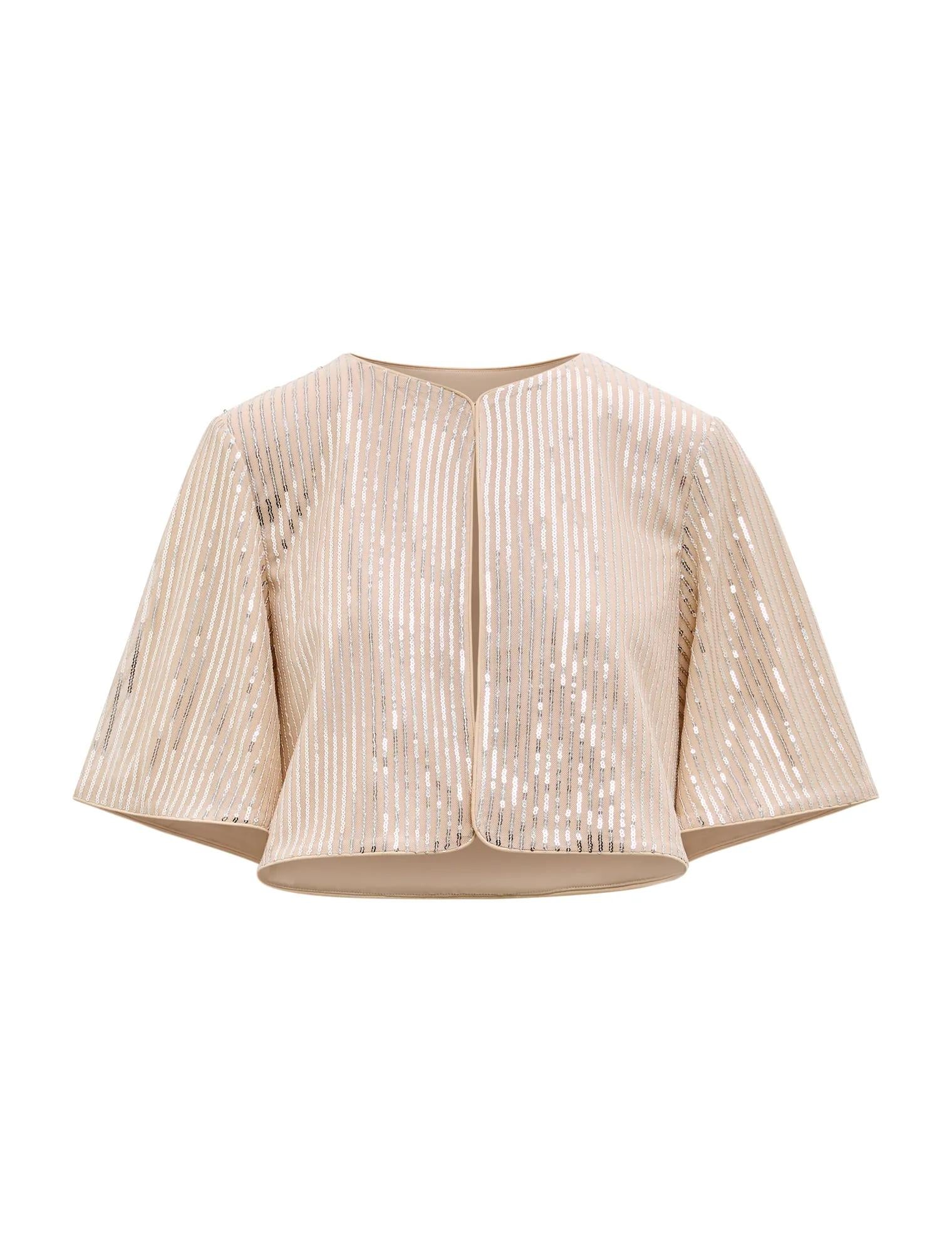 Sasha Sequin Cape Blush_mannequin