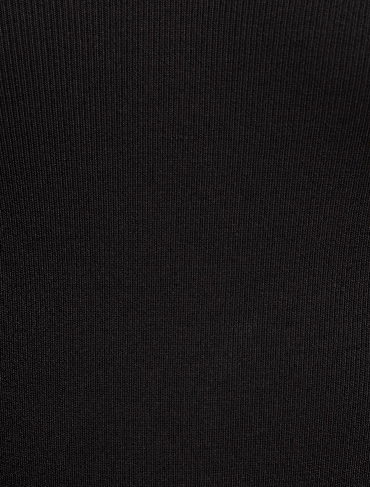 Emi Knitted Plunge Neck Bodysuit Black