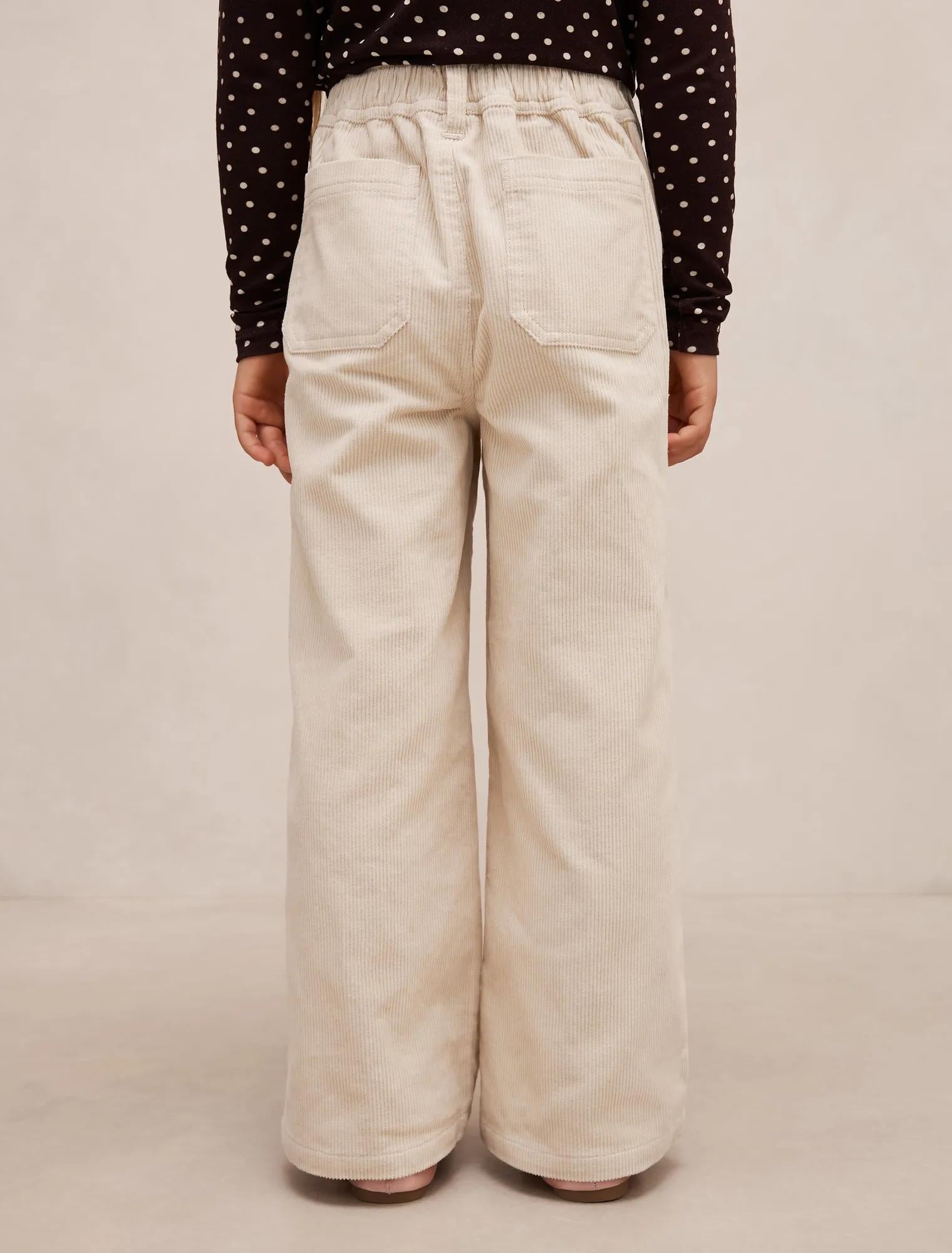 Clara Girls Corduroy Pants Cream