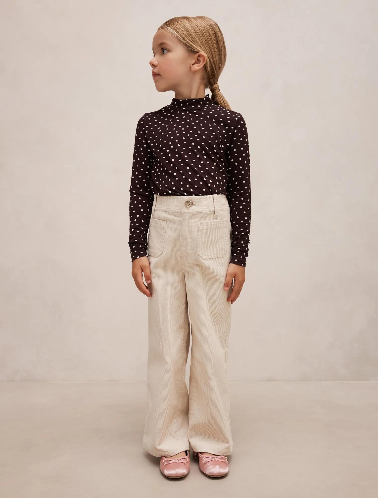Clara Girls Corduroy Pants Cream