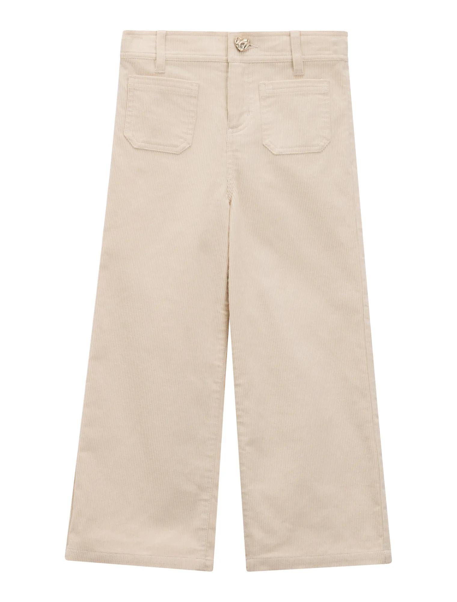 Clara Girls Corduroy Pants Cream_mannequin