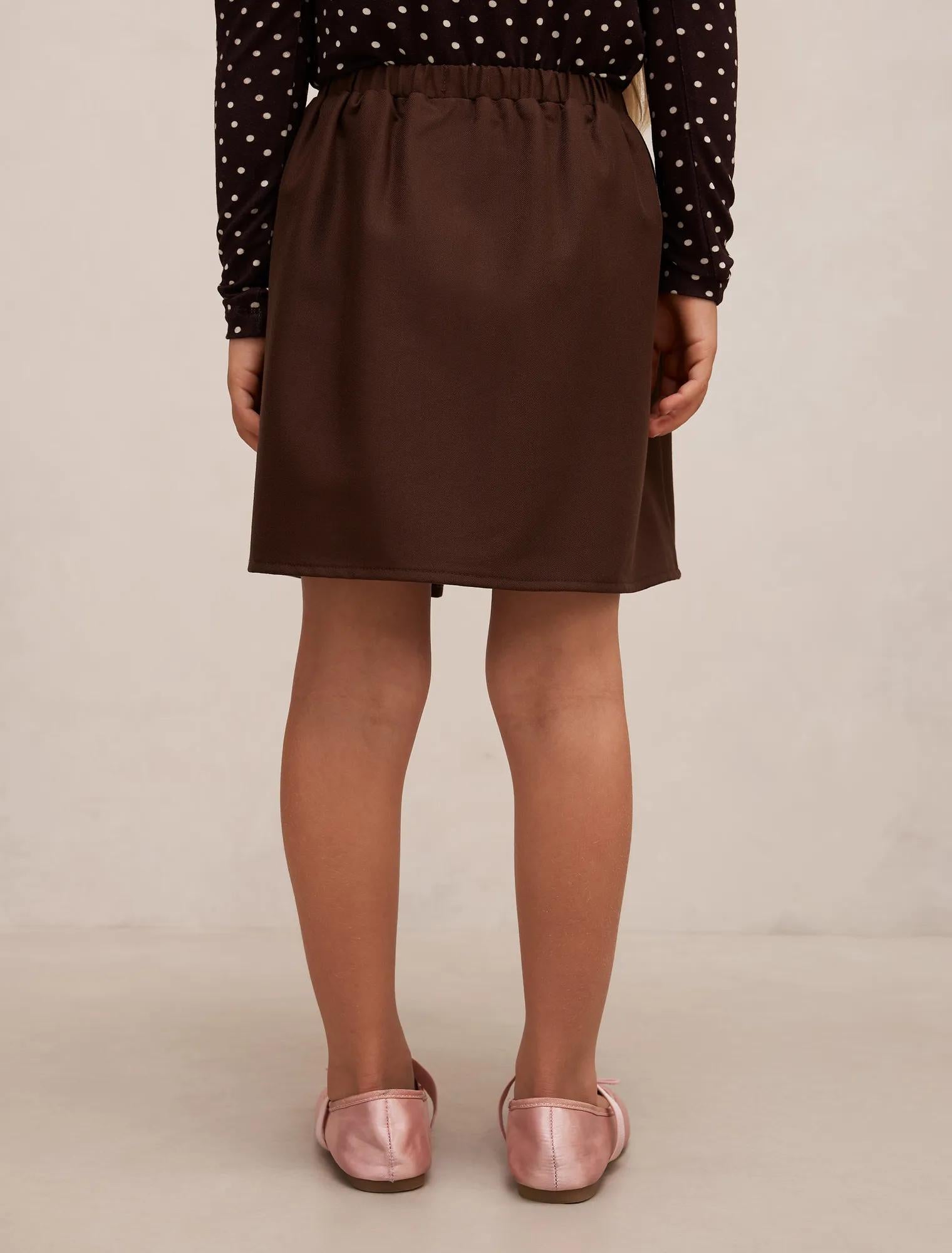 Violet Girls A-Line Skort Chocolate