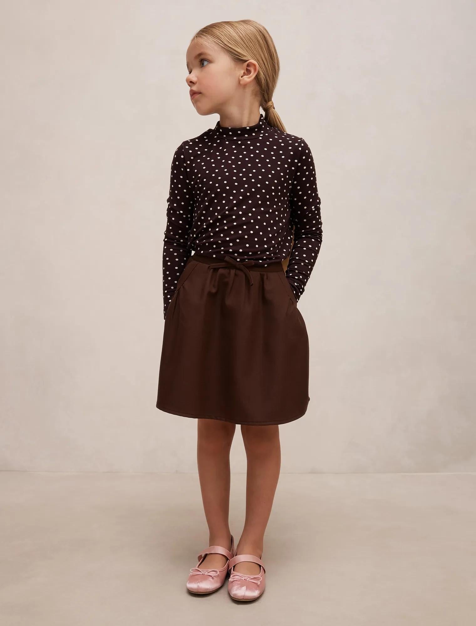 Violet Girls A-Line Skort Chocolate