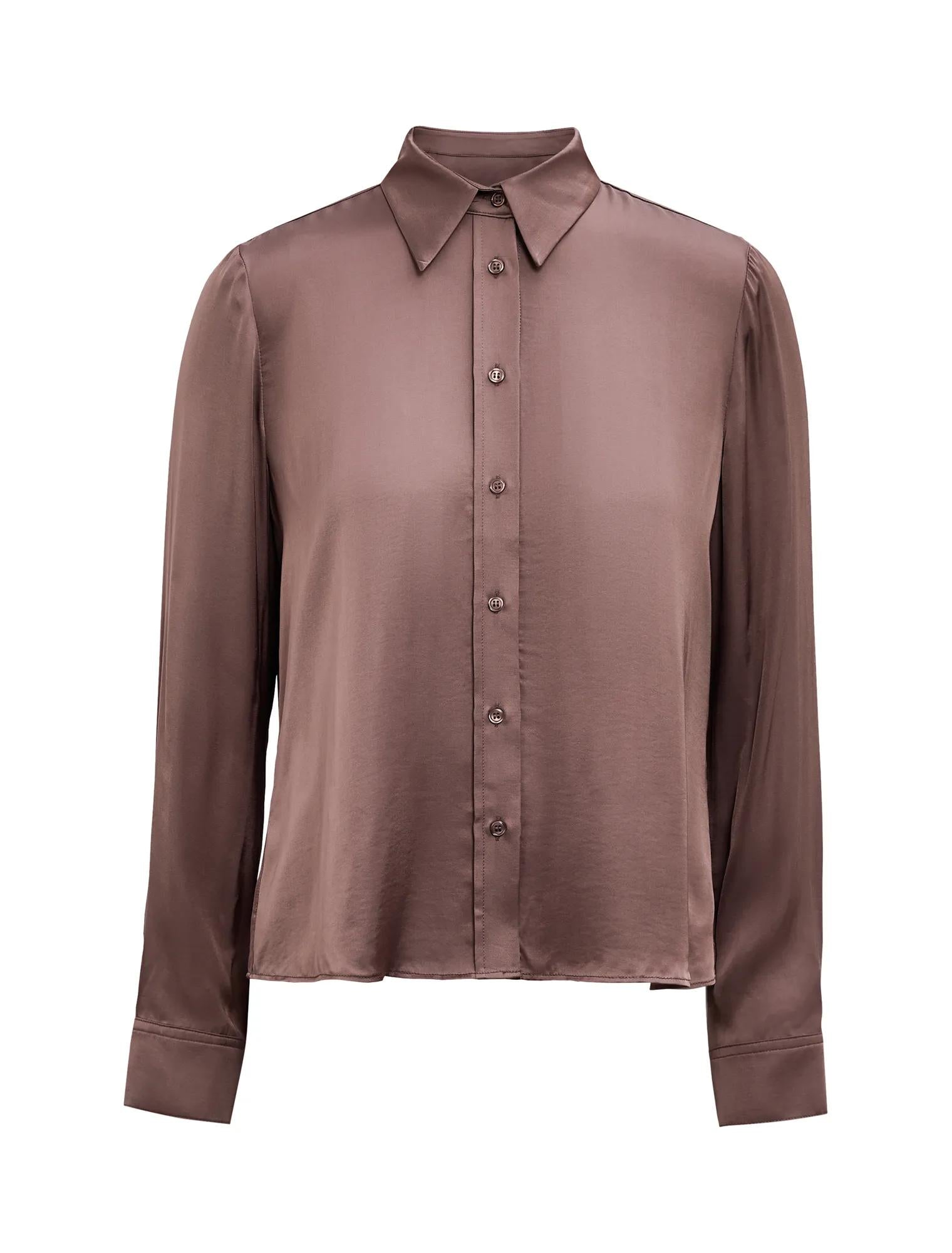 Carter Satin Shirt Moonlight
