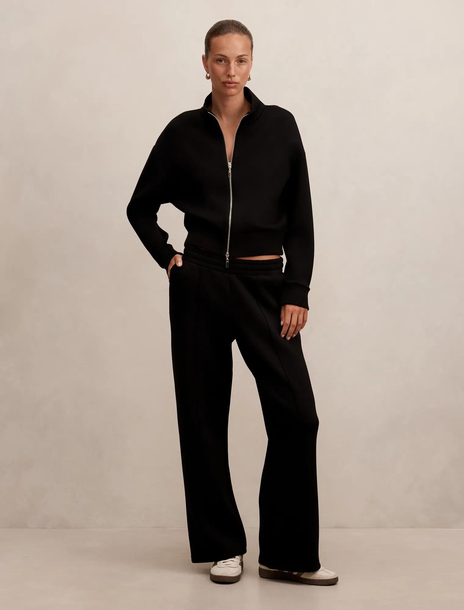 Hunter Wide Leg Lounge Pant Black