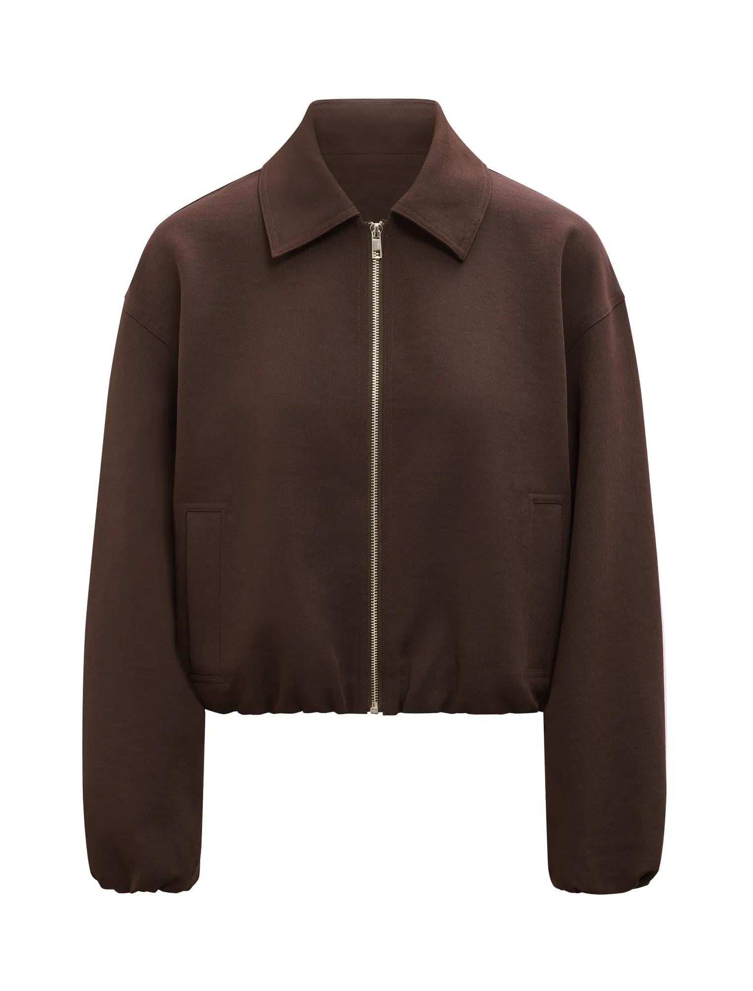 Lana Twill Jacket Dark Chocolate_mannequin
