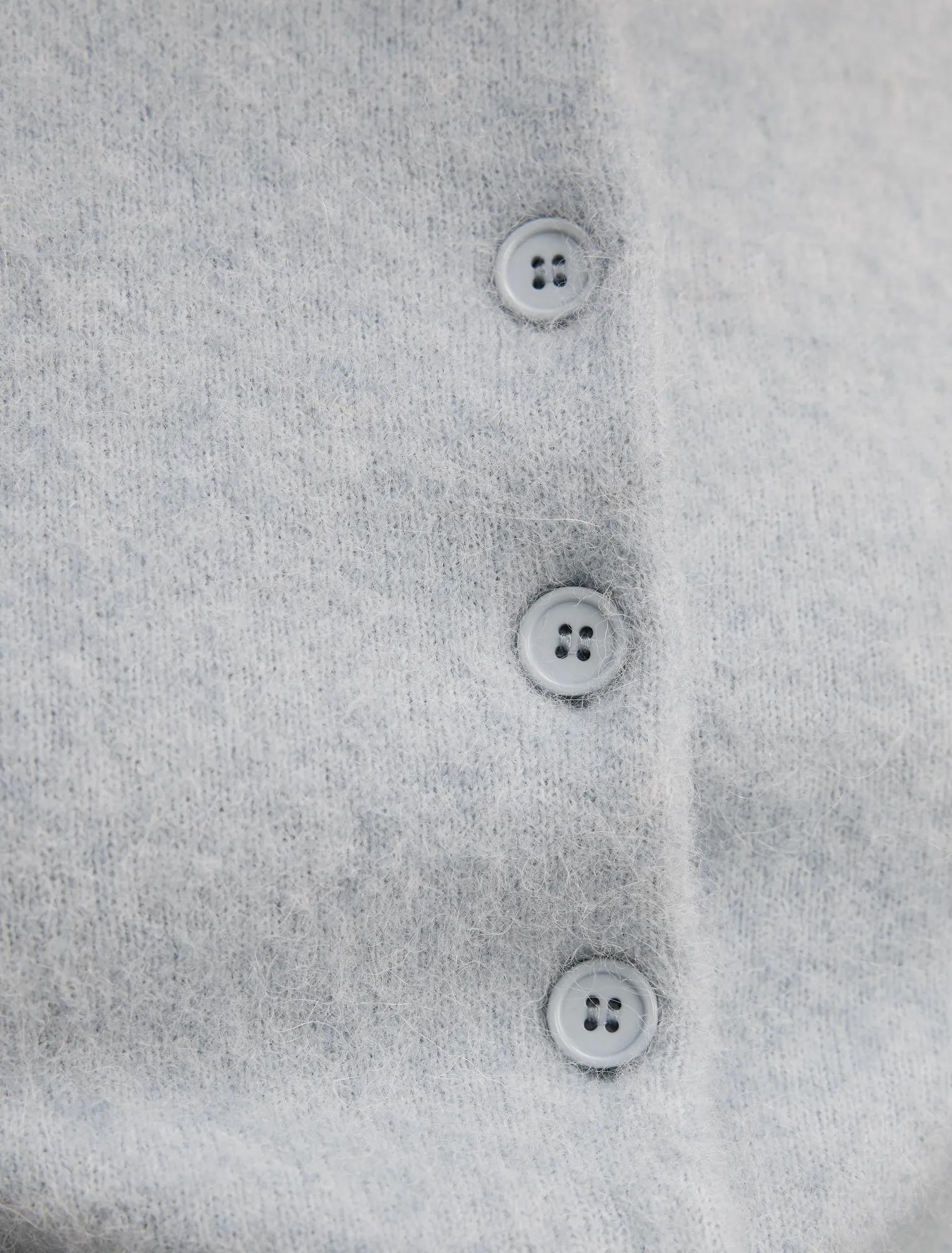 Juniper Button Through Knitted Tee Winter Sky