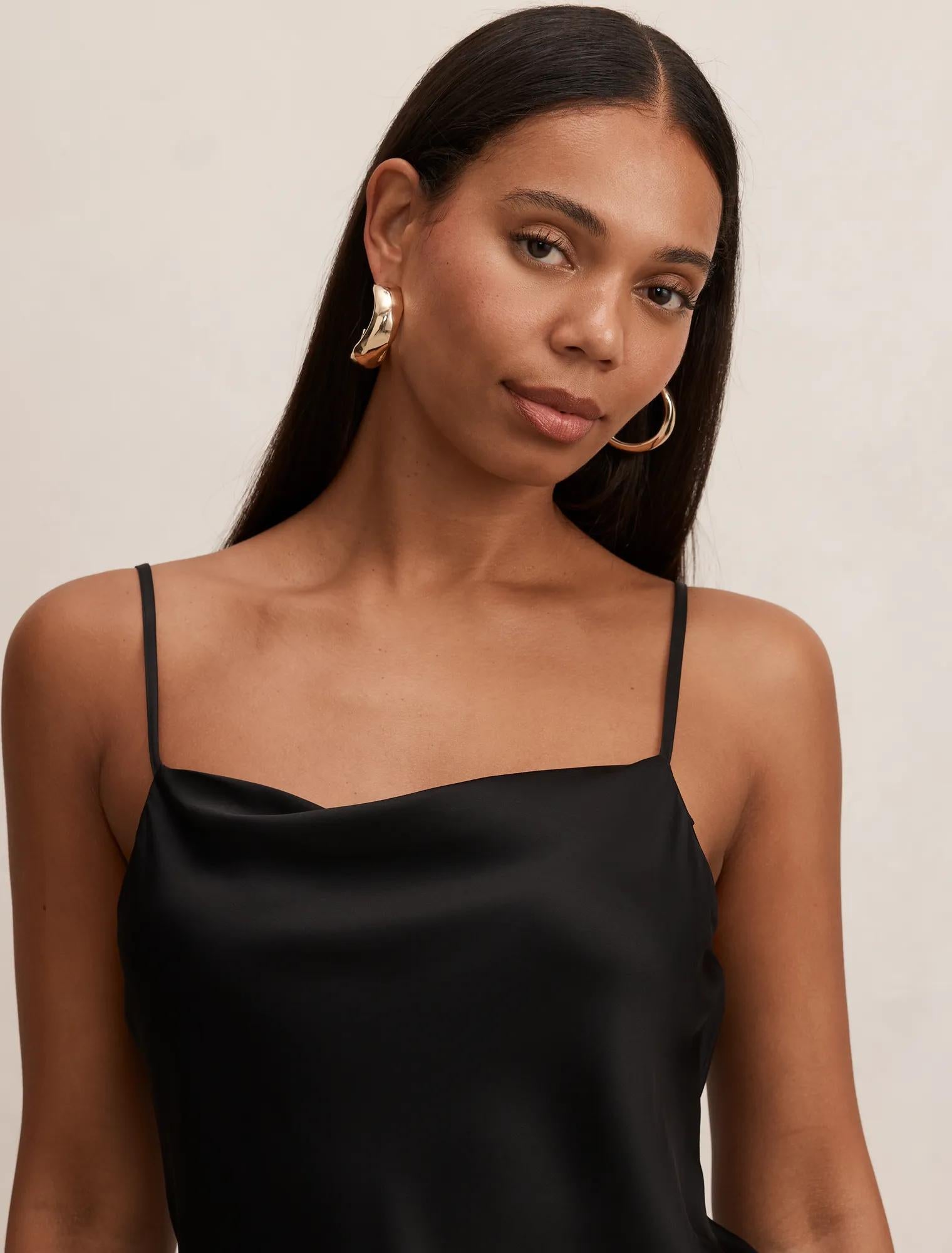 Tamsyn Satin Cami Black