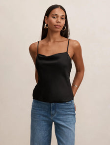 Tamsyn Satin Cami Black