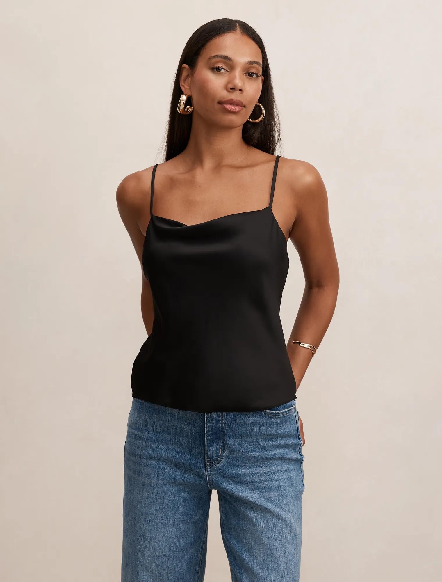 Tamsyn Satin Cami Black