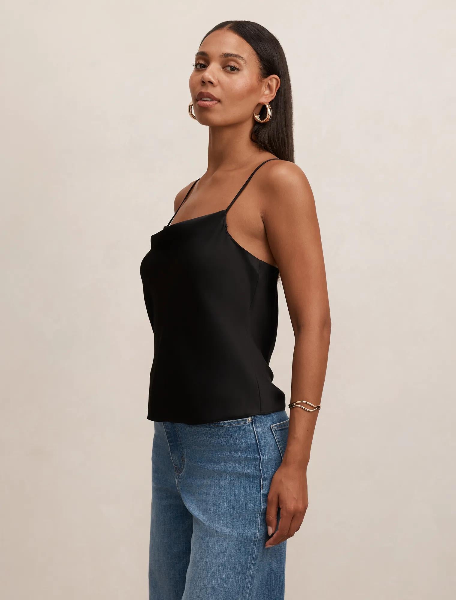 Tamsyn Satin Cami Black