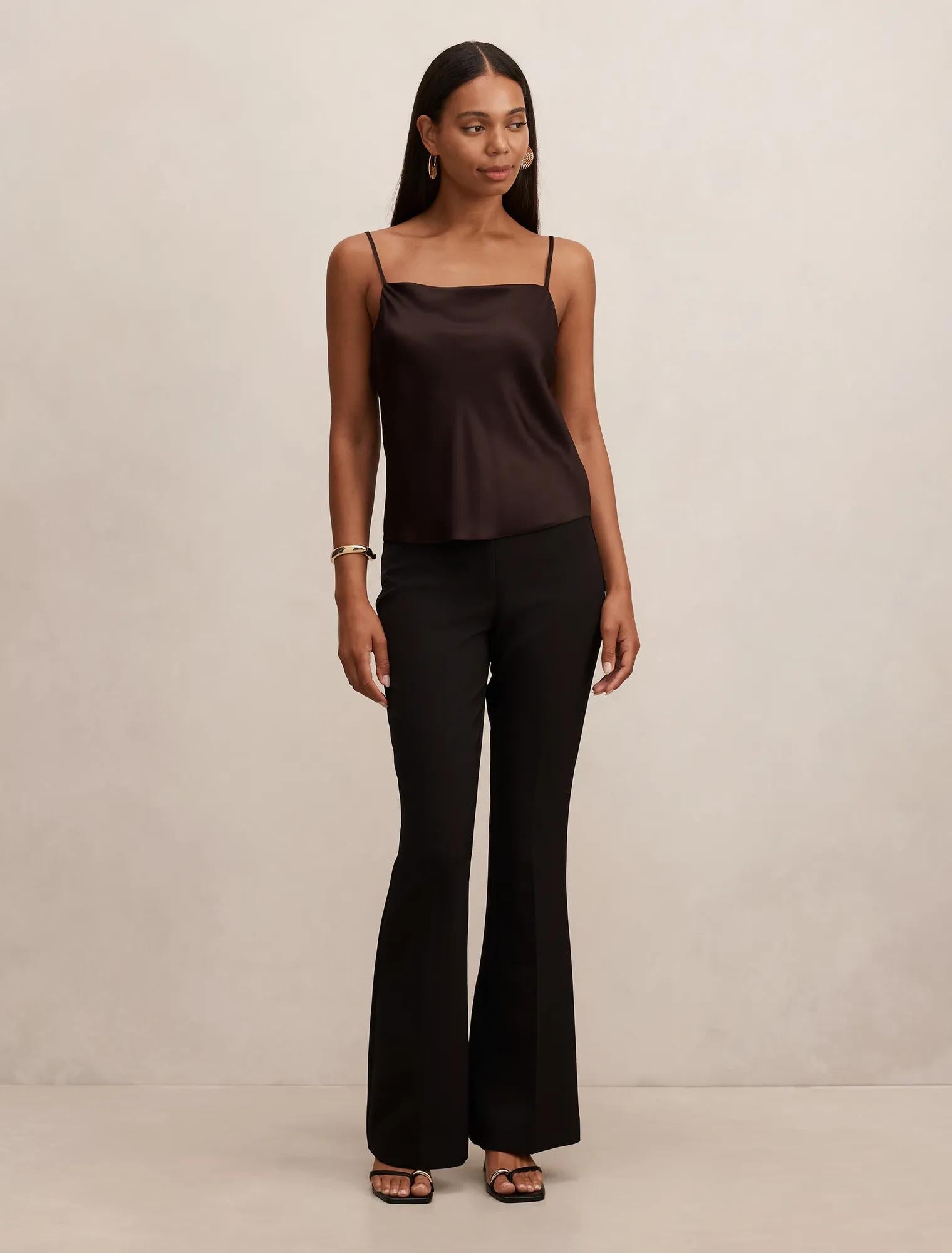 Tamsyn Satin Cami Deep Chocolate