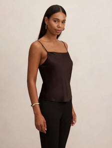 Tamsyn Satin Cami Deep Chocolate