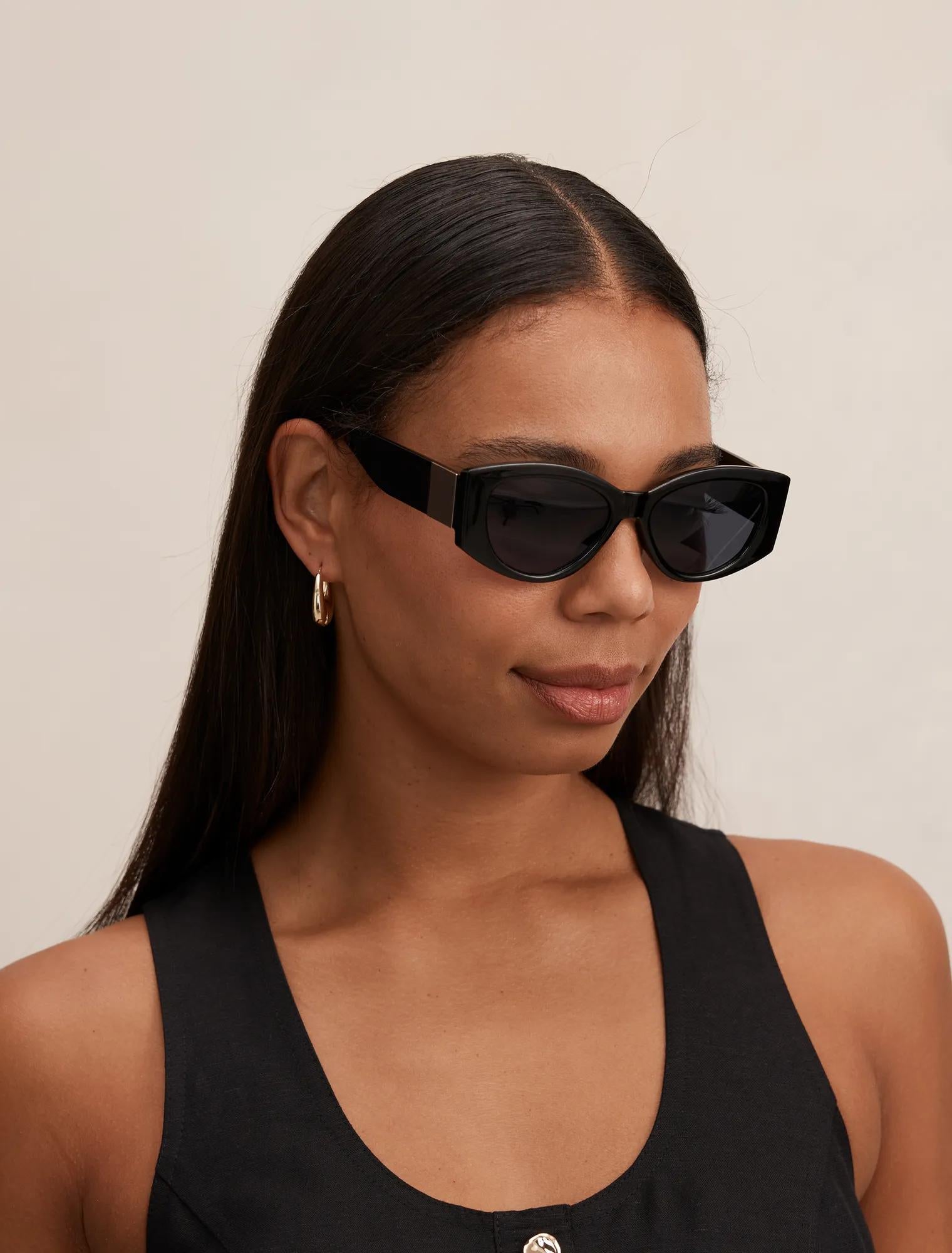 Hailey Cat Eye Sunglasses Black