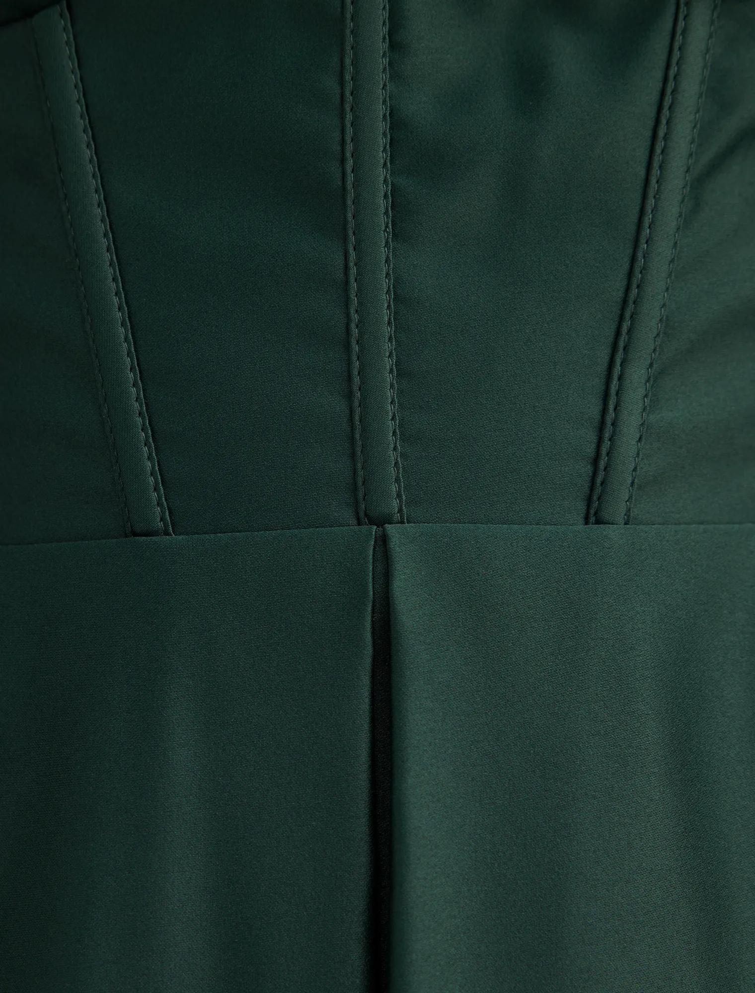 Arlow Strappy Corset Gown Pine Green