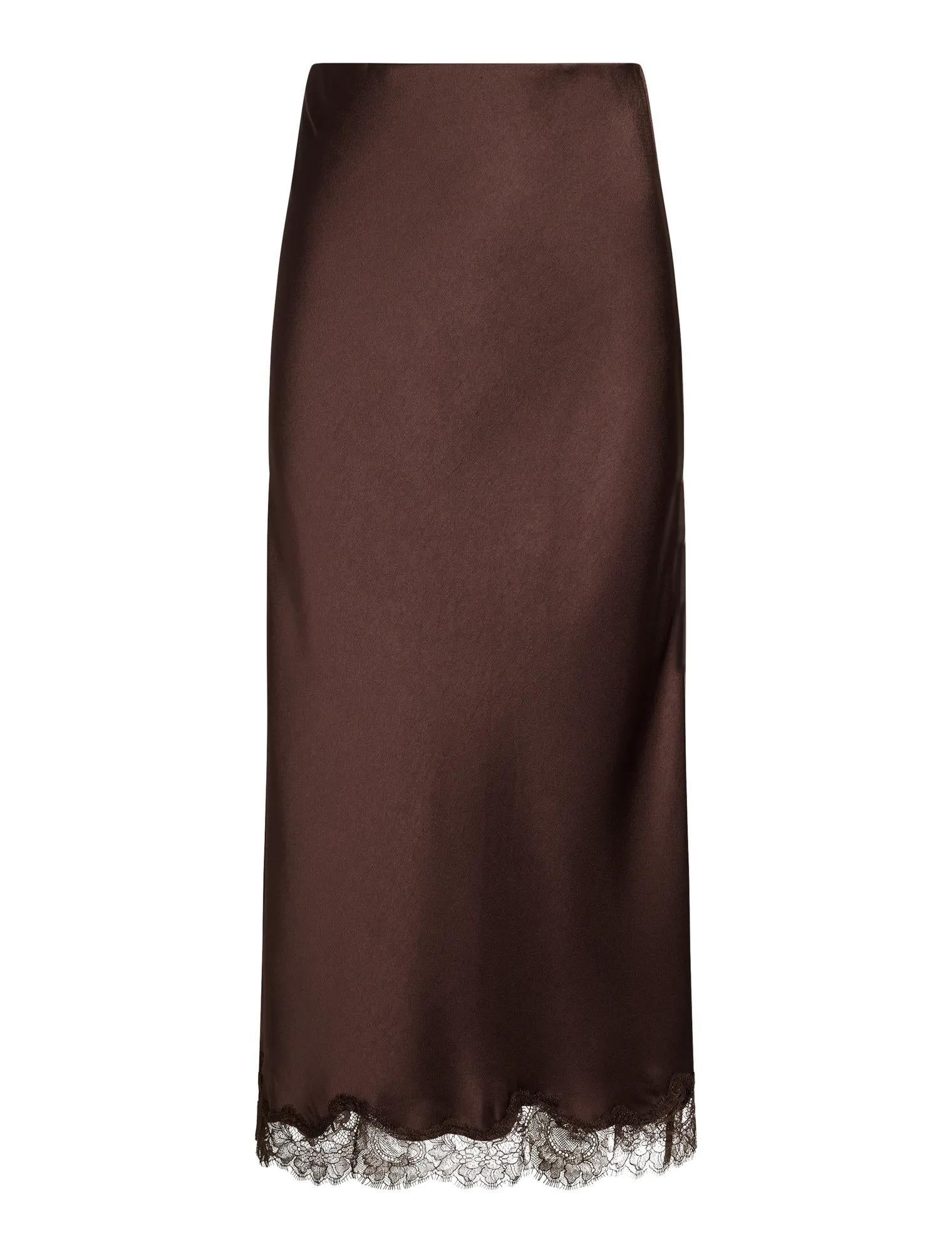 Enola Lace Maxi Skirt Brownie Co-ord_mannequin