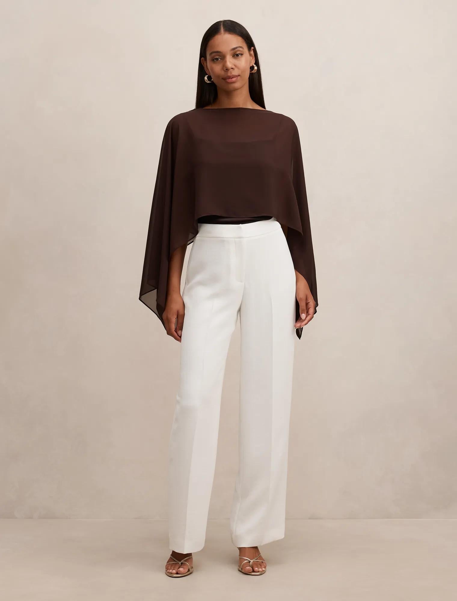 Arianna Chiffon Cape Chocolate
