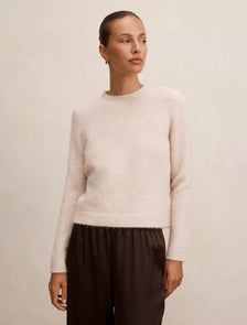Faye Crew Neck Sweater Pink Marle