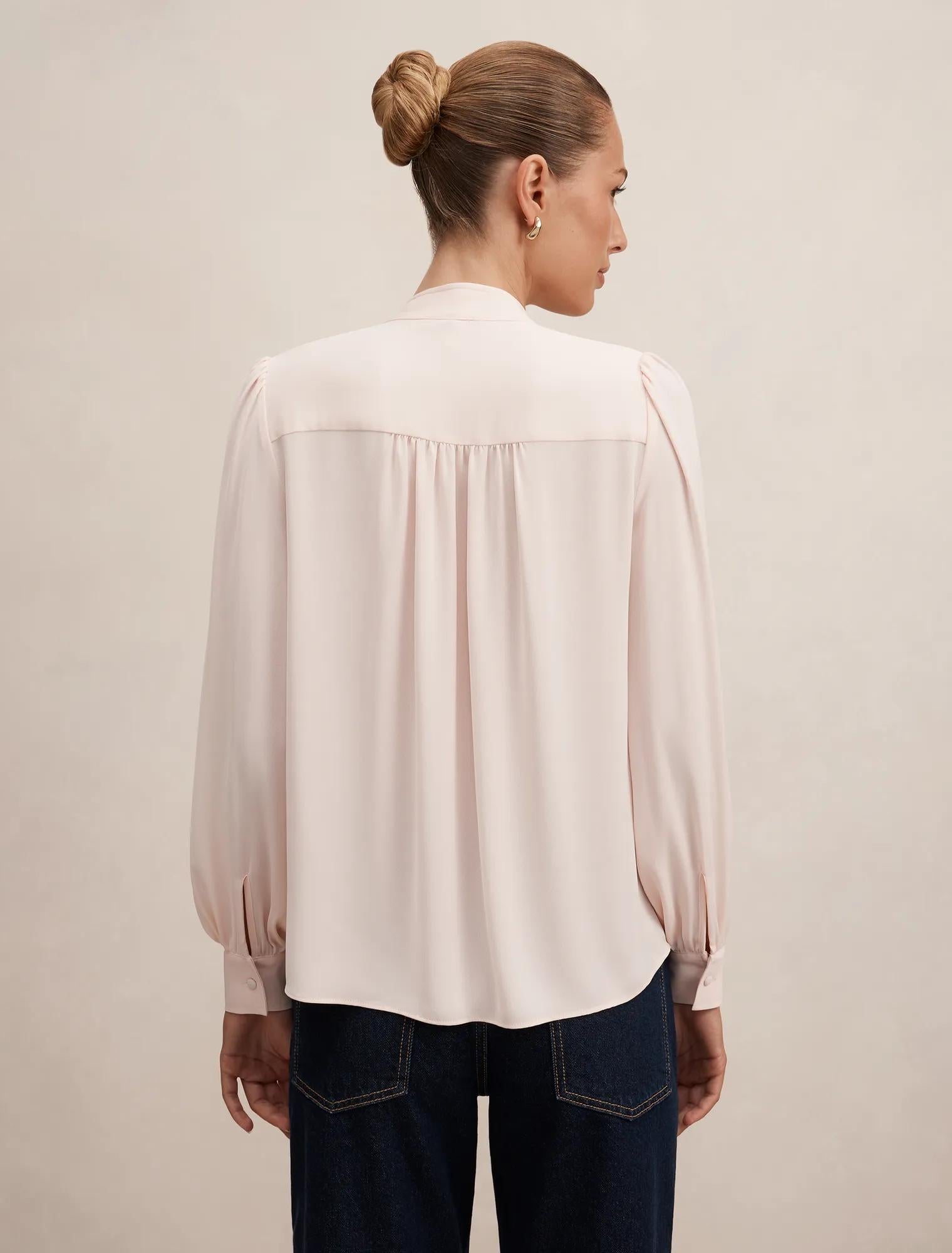 Bailey Long Sleeve Blouse Rosewater