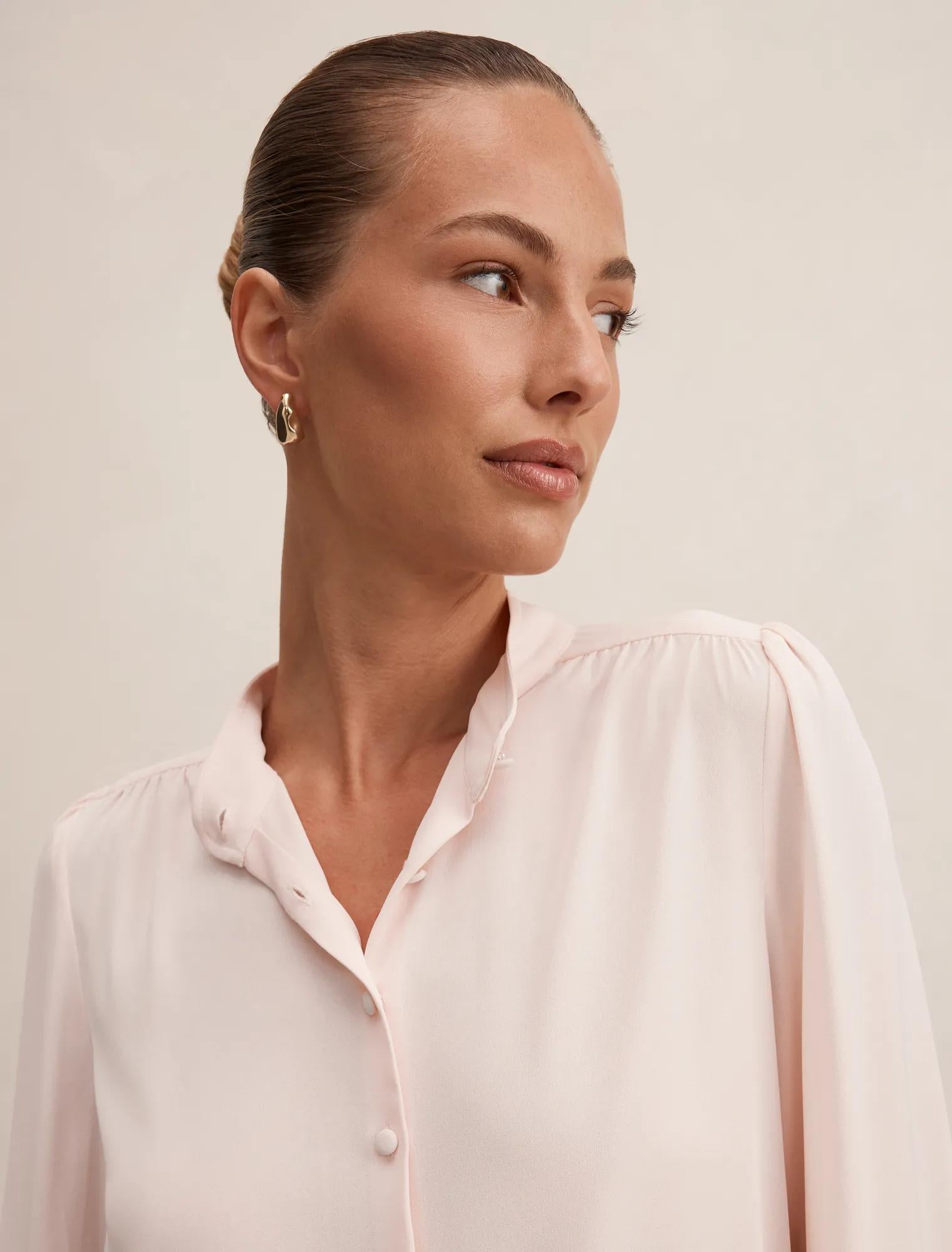 Bailey Long Sleeve Blouse Rosewater