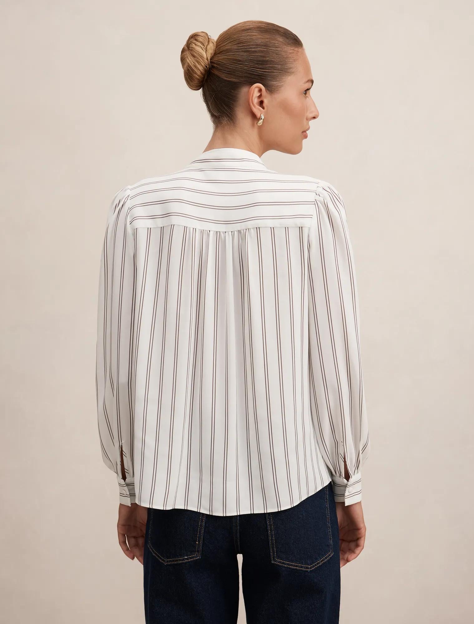 Bailey Long Sleeve Blouse Parker Stripe