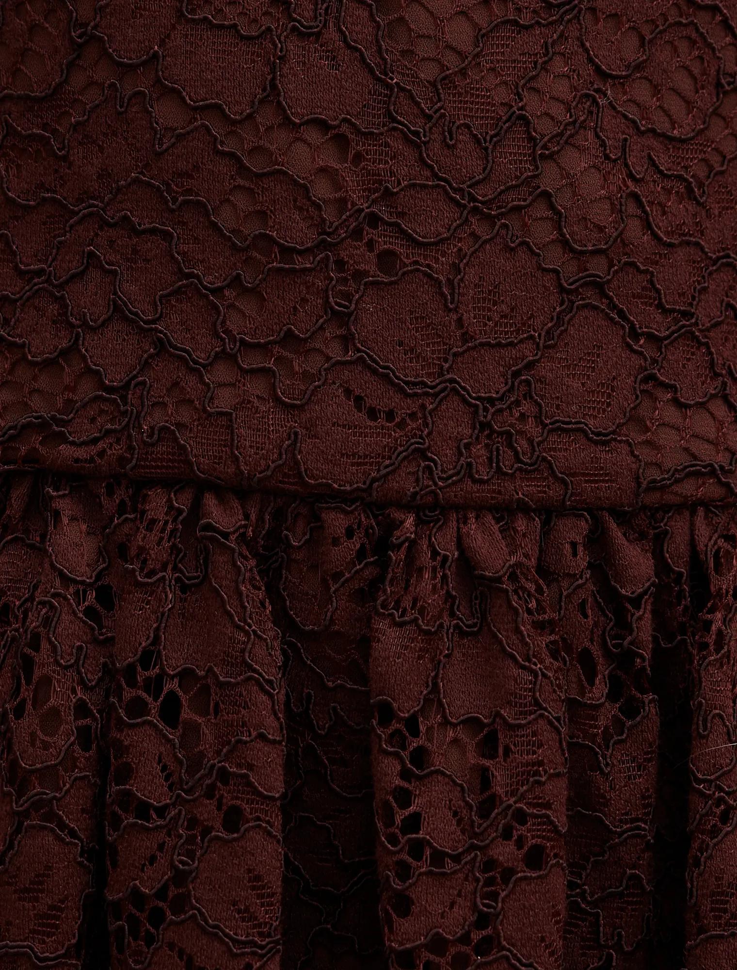 Opal Girls Lace Cap Sleeve Dress Berry