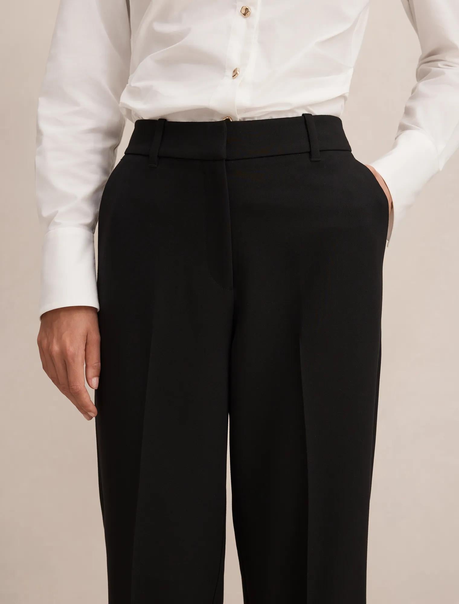 Ada Straight Leg Pants Black