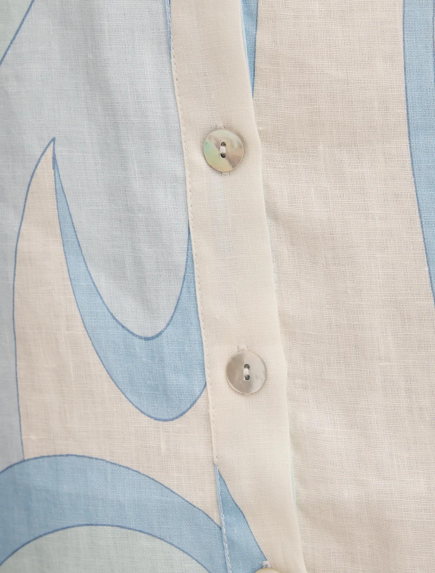 Fia Curve Printed Shirt Dress Mint Tavira