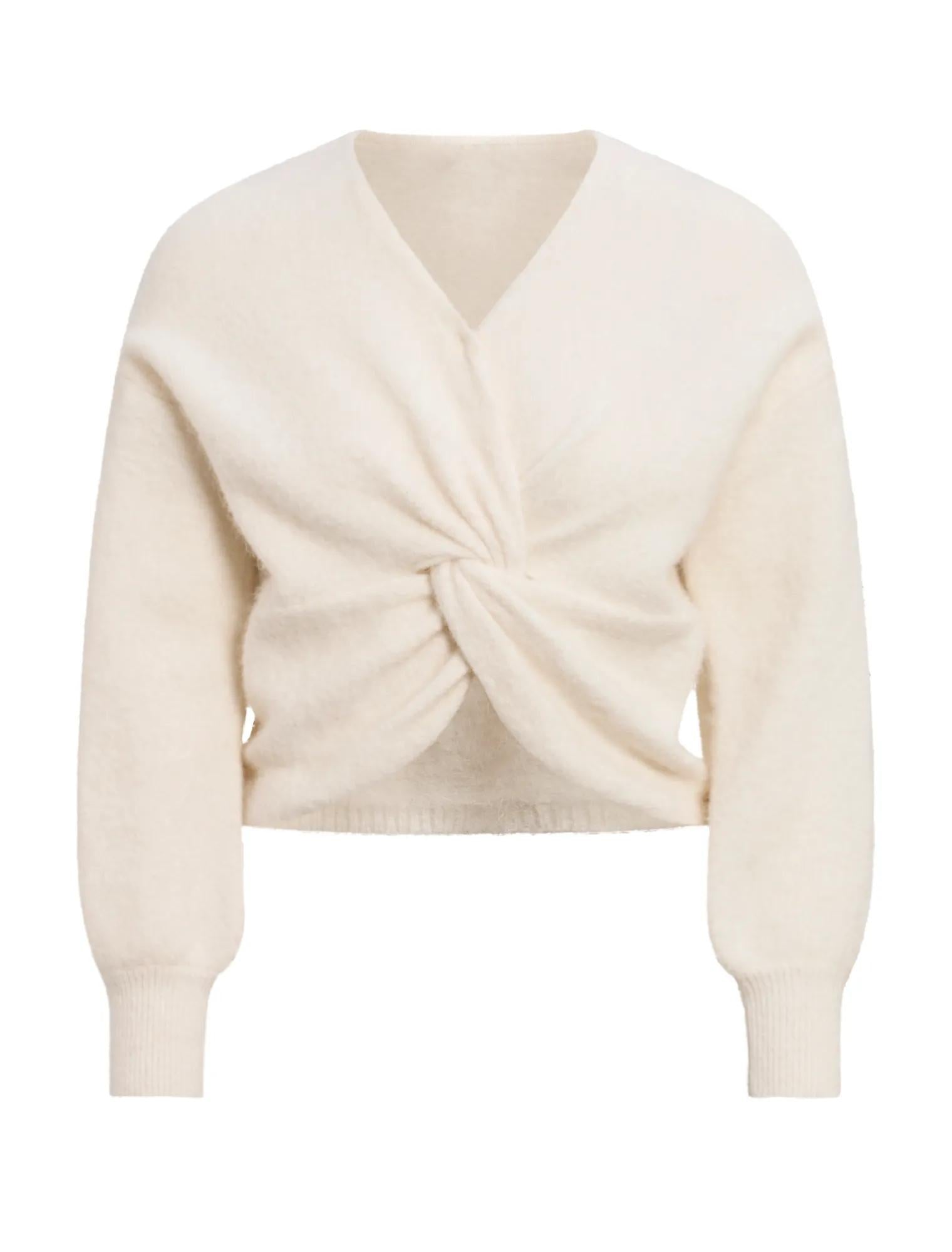 Arianne Twist Front Sweater Cream_mannequin