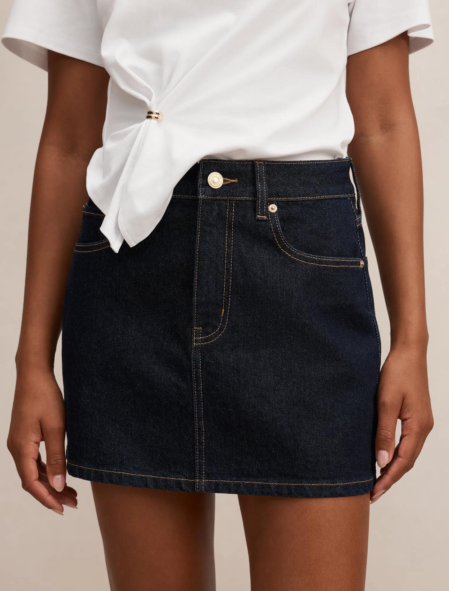 Zoe Denim Mini Skirt Dark Indigo