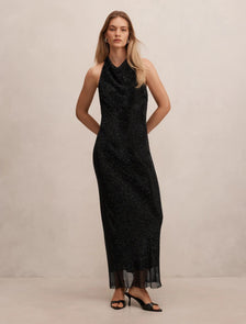 Celestia Diamonte Maxi Dress Black