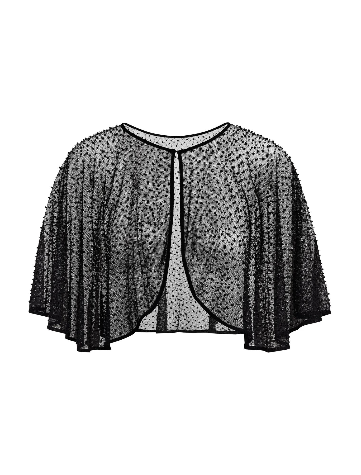 Eloise Bead Cape Black_mannequin