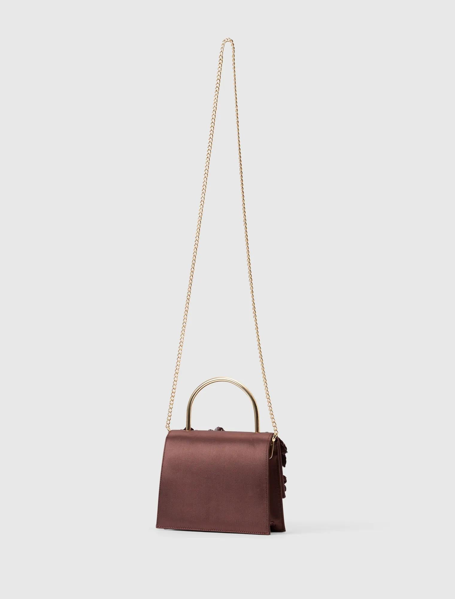 Fifi Flower Top Handle Bag Vintage Merlot