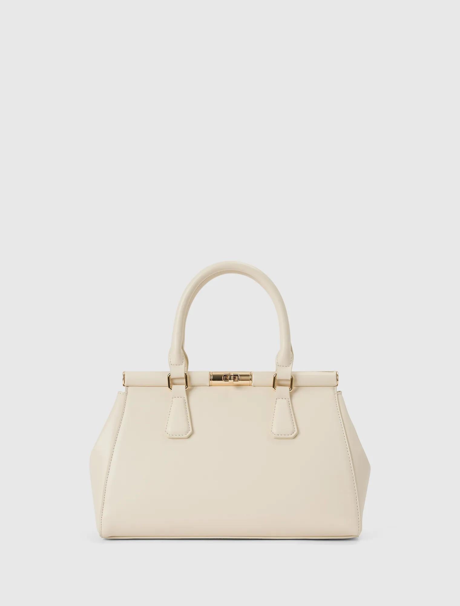 Marie Medium Lock Grab Bag Ivory_mannequin
