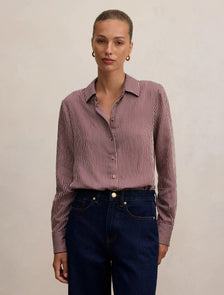 Solara Stripe Shirt Burgundy Stripe