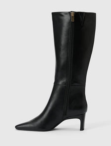 Callie Knee Length Chisel Toe Boot Black_mannequin