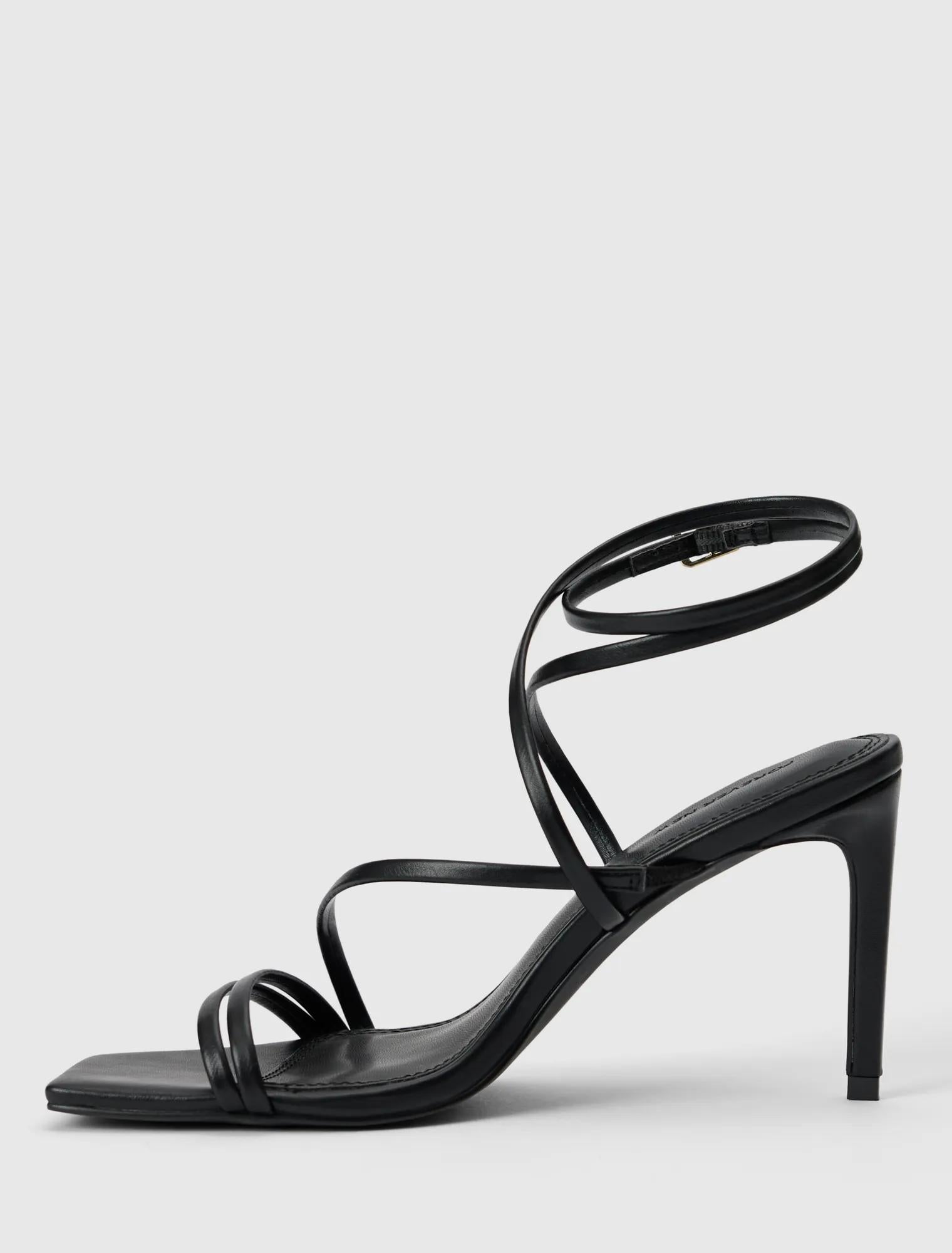 Monica 2 Ankle Wrap Heeled Sandals Black_mannequin