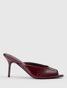 Roxy Peep Toe Mules Burgundy_mannequin