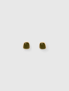Sully Small Stone Stud Olive/Gold_mannequin
