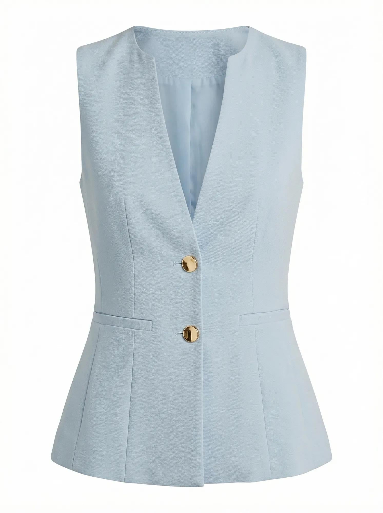Lindsey Waistcoat Ice Blue Suit