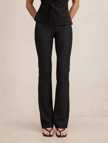 Reagan Ribbed Flare Pants Black