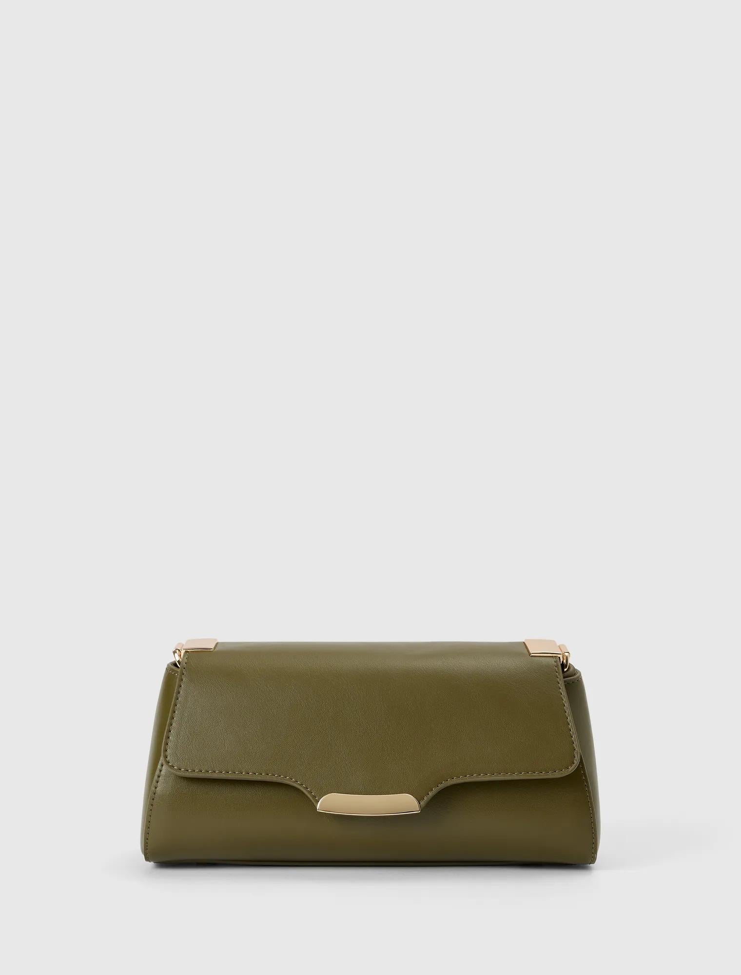 Juliet Refined Small Shoulder Bag Vintage Khaki_mannequin