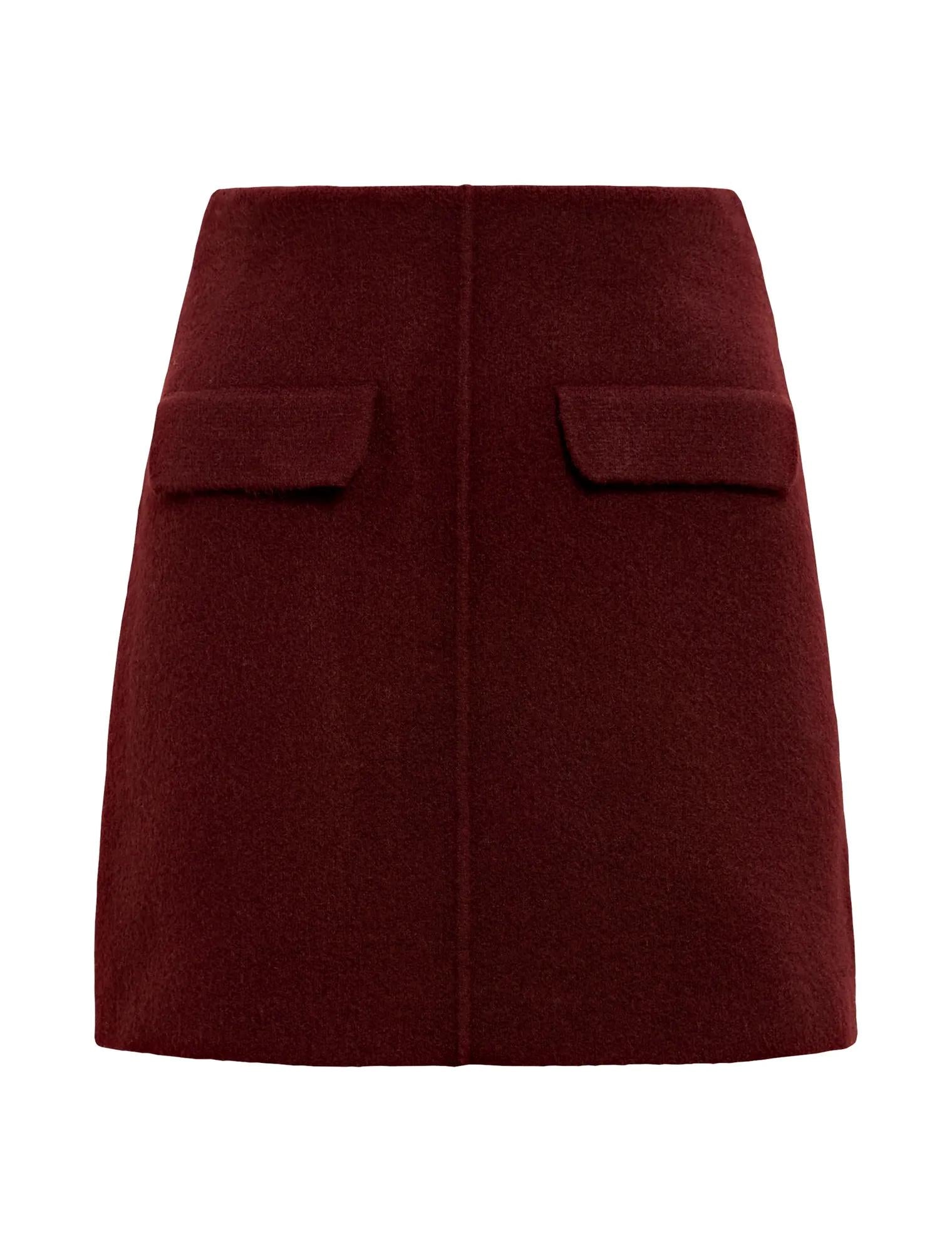 Natalie Knit Mini Skirt Vintage Merlot_mannequin