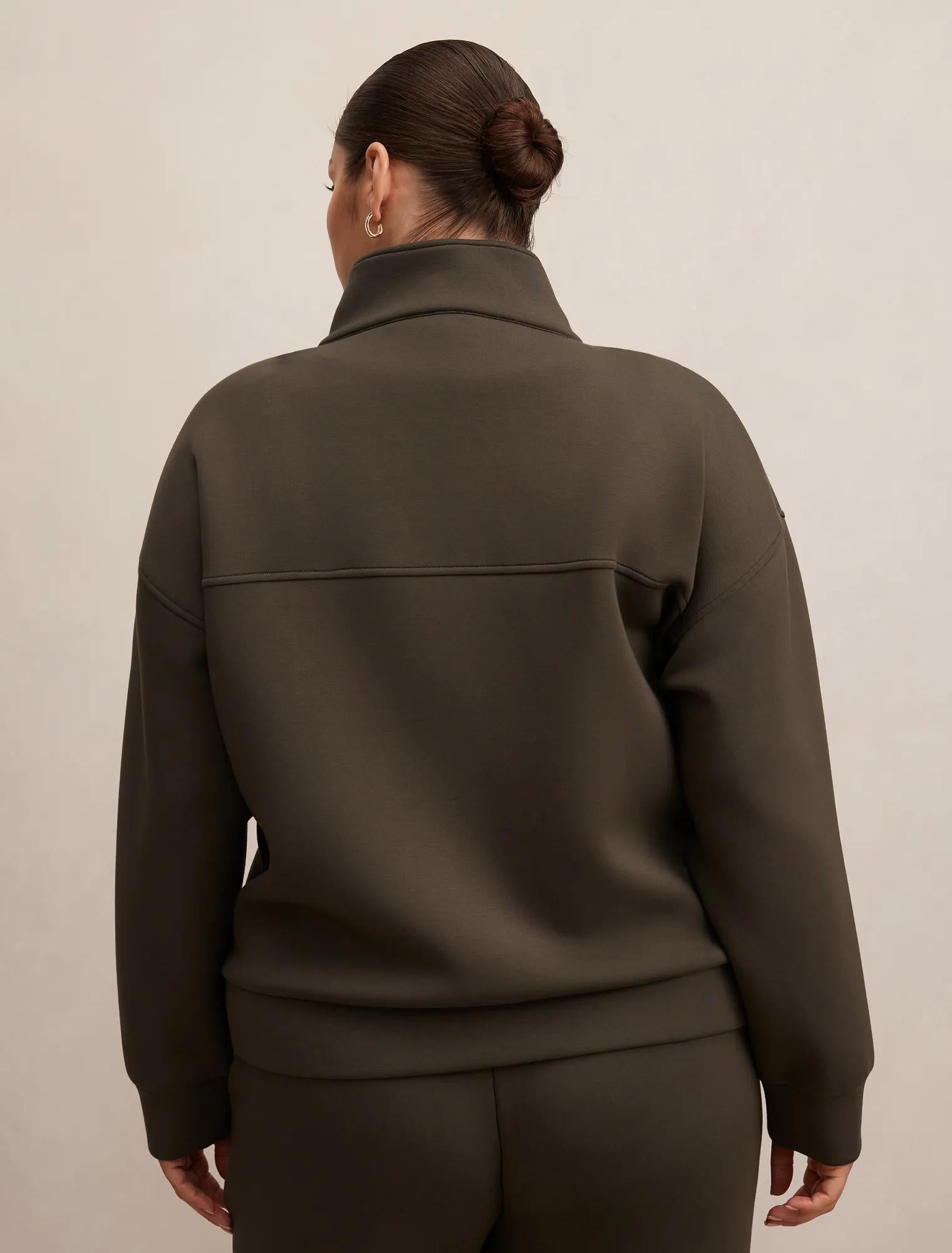 Heidi Curve Seam Detail Lounge Jumper Sage Moss