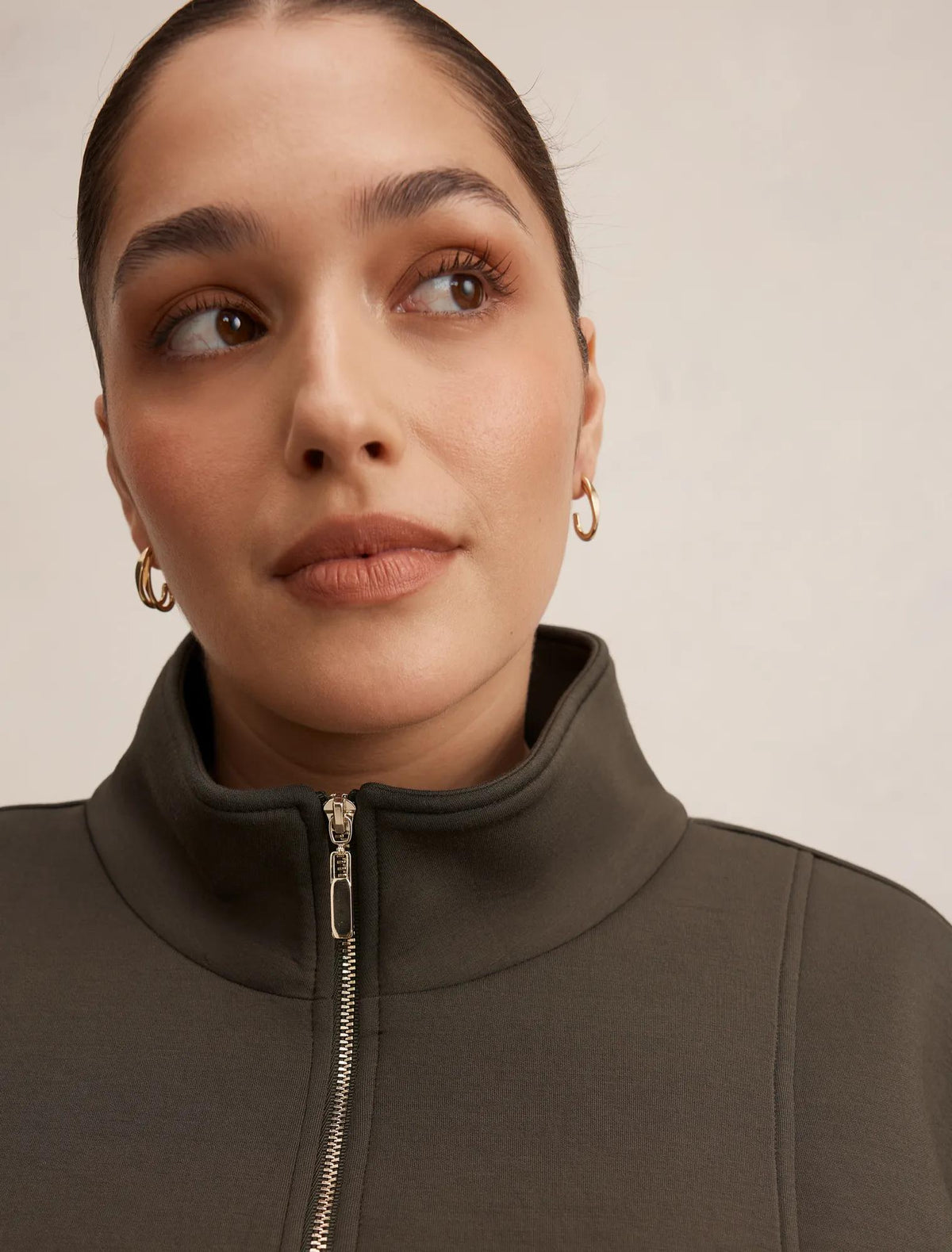 Heidi Curve Seam Detail Lounge Jumper Sage Moss