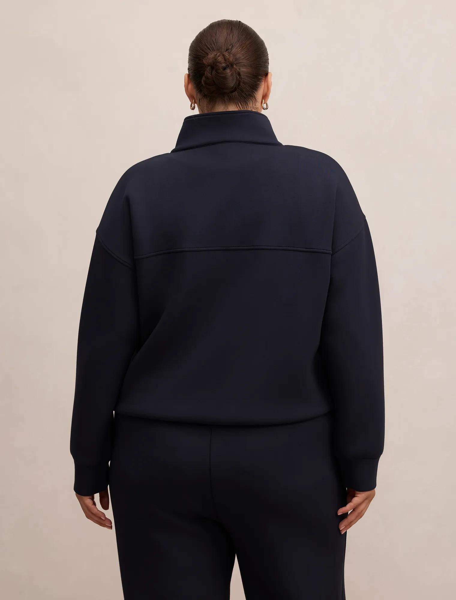 Heidi Curve Seam Detail Lounge Jumper Navy