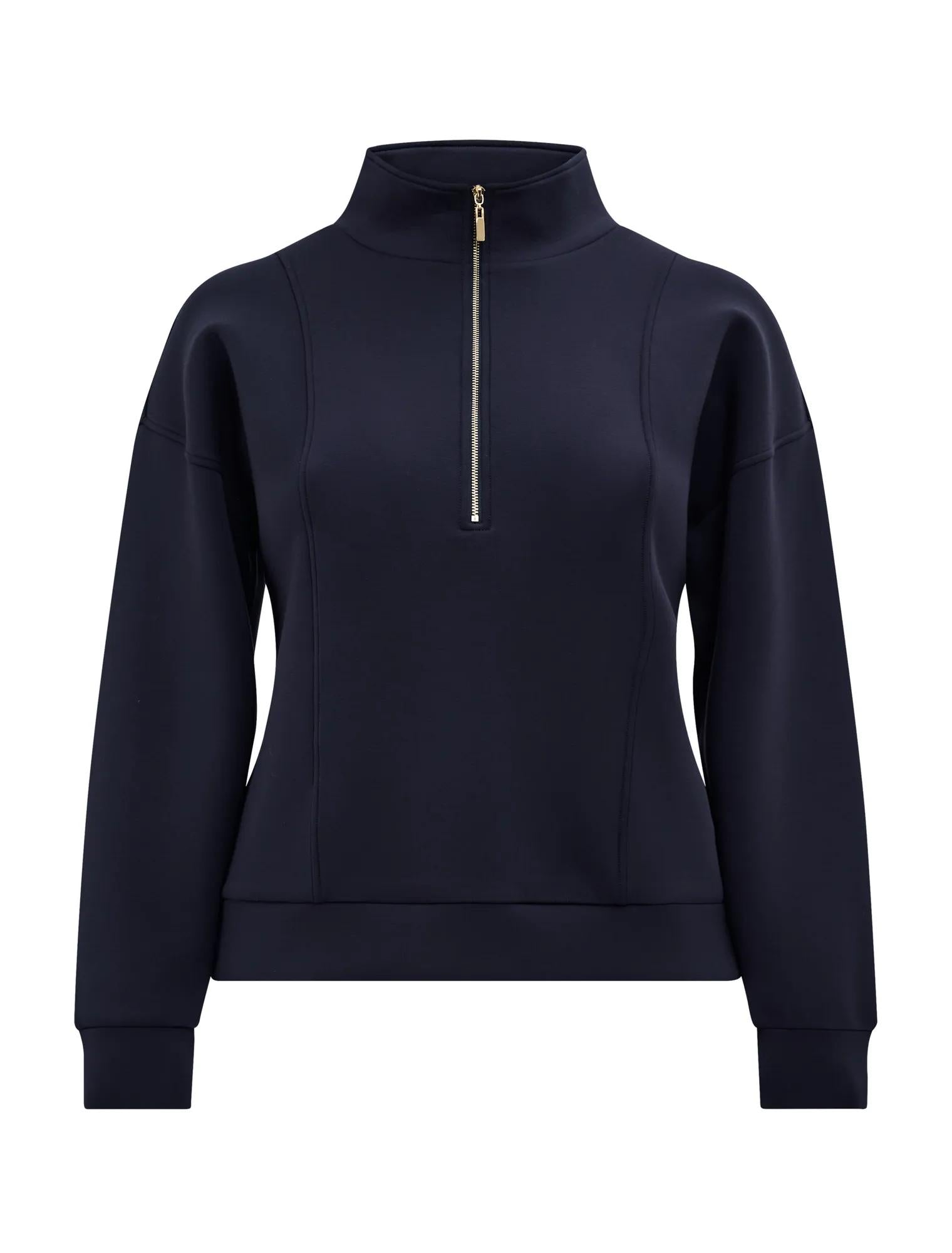 Heidi Curve Seam Detail Lounge Jumper Navy_mannequin