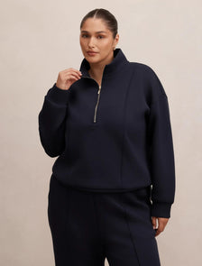 Heidi Curve Seam Detail Lounge Jumper Navy