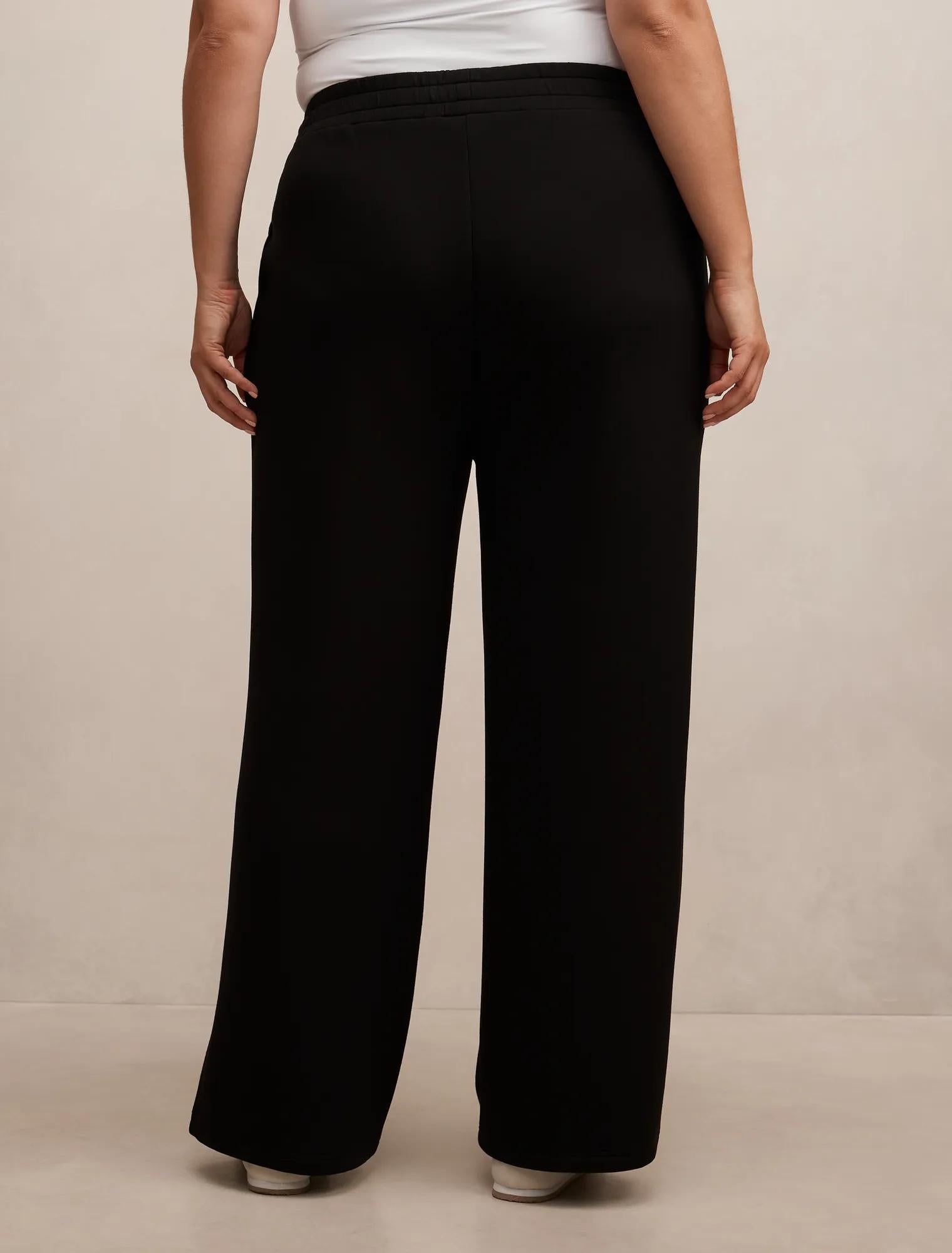 Hunter Curve  Wide Leg Lounge Pant Black