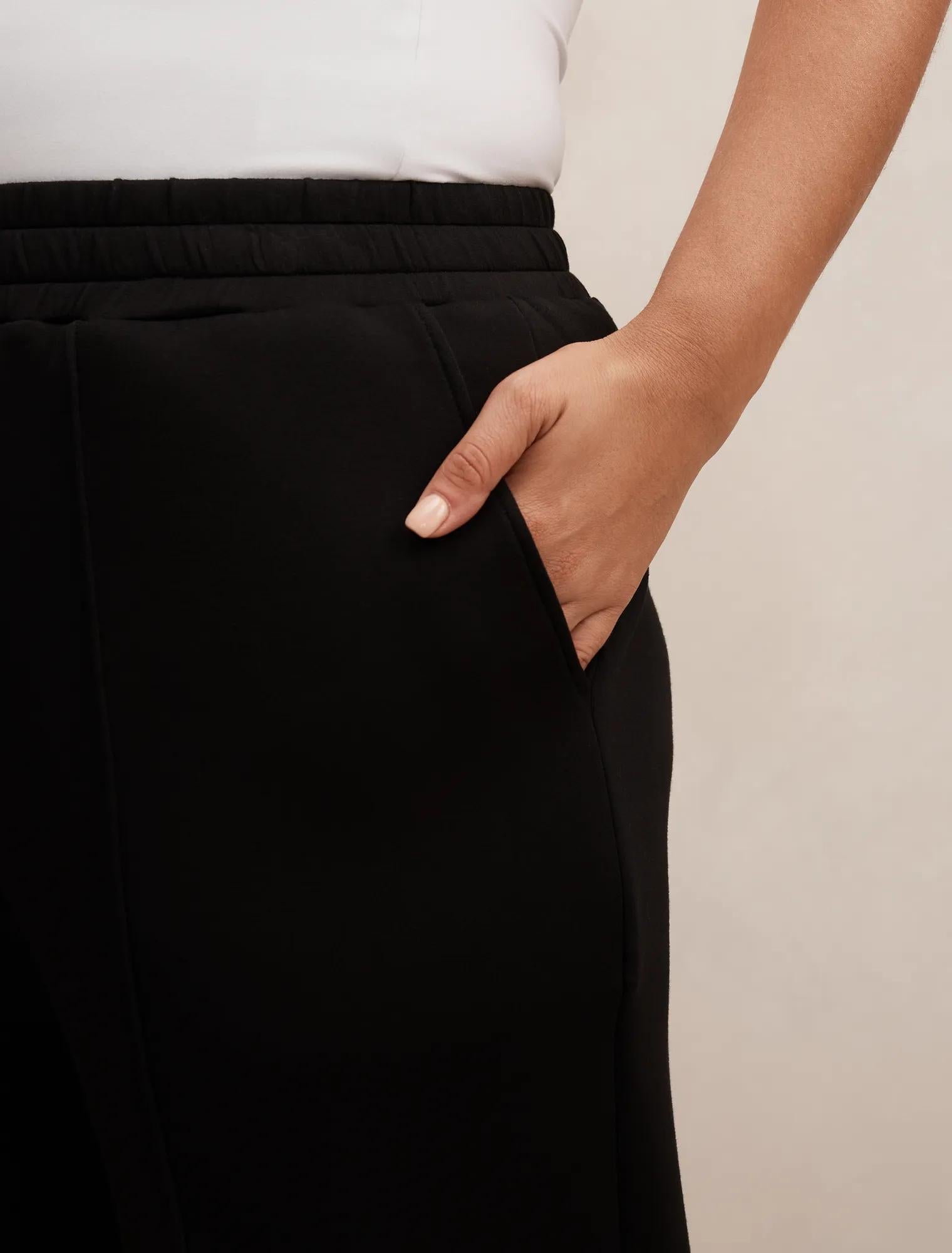 Hunter Curve  Wide Leg Lounge Pant Black